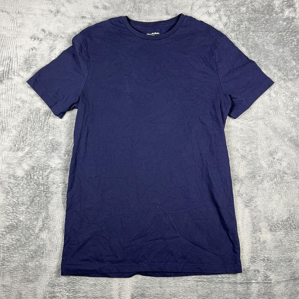 Goodfellow & Co Everyday T Shirt Boys Small Navy Blue Standard Fit Short Sleeve
